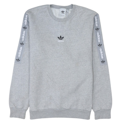 Adidas Men's Grey Crew Neck Pullover Sweatshirt Size M