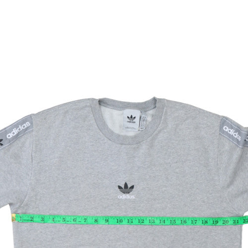Adidas Men's Grey Crew Neck Pullover Sweatshirt Size M