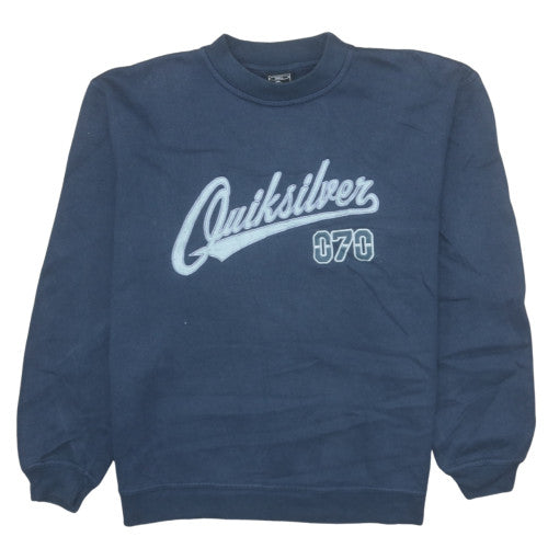 Quiksilver Men's Blue Small Pullover Crew Neck Sweatshirt