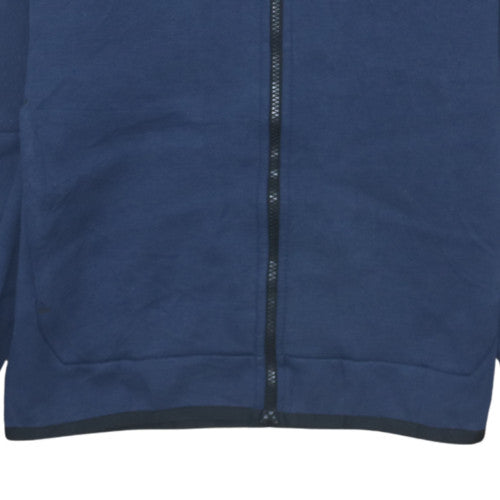 Nike Mens Blue Full Zip Hoodie Small - Cotton Blend Sportswear