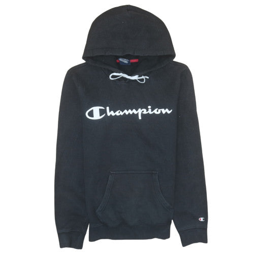 Champion Men's Black XS Pullover Hoodie Fleece Logo Sweatshirt