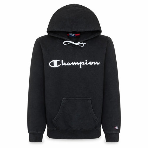 Champion Men's Black XS Pullover Hoodie Fleece Logo Sweatshirt