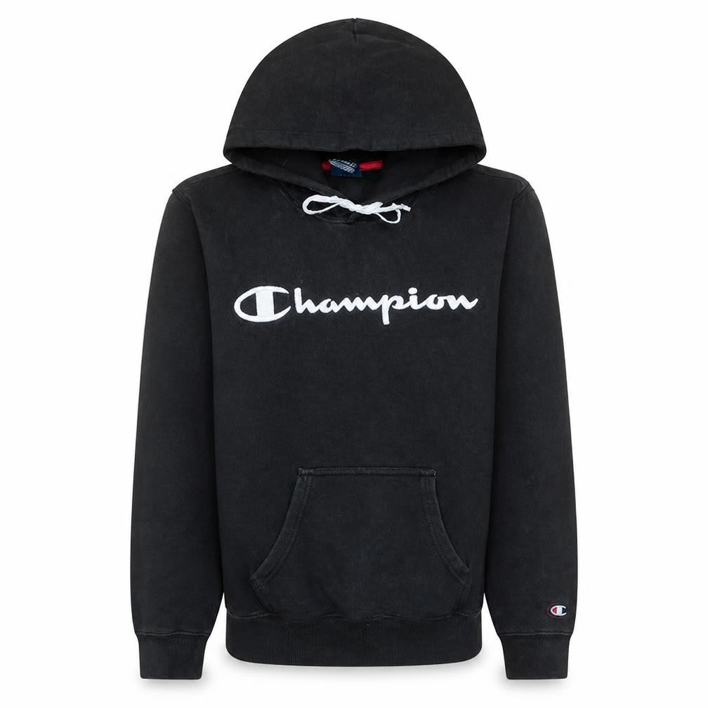 Champion Men's Black XS Pullover Hoodie Fleece Logo Sweatshirt
