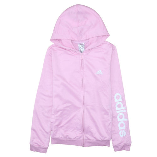 Adidas Womens Pink Full Zip Hoodie Size 12-14 Cotton Blend
