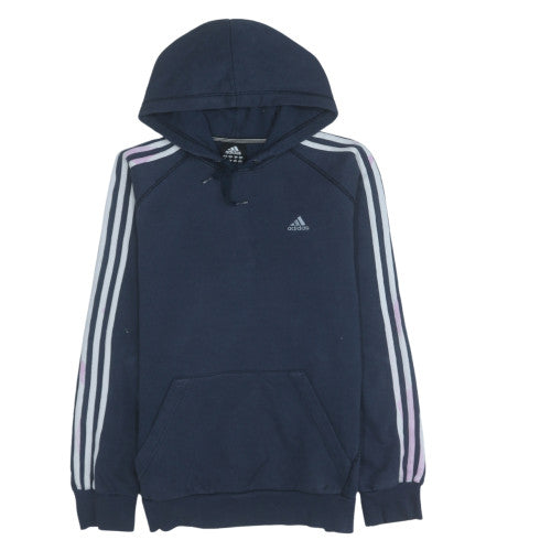 Adidas Men's Blue Pullover Hoodie Medium Regular Fit Sportswear