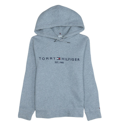 Tommy Hilfiger Men's Grey XS Pullover Hoodie with Logo Print