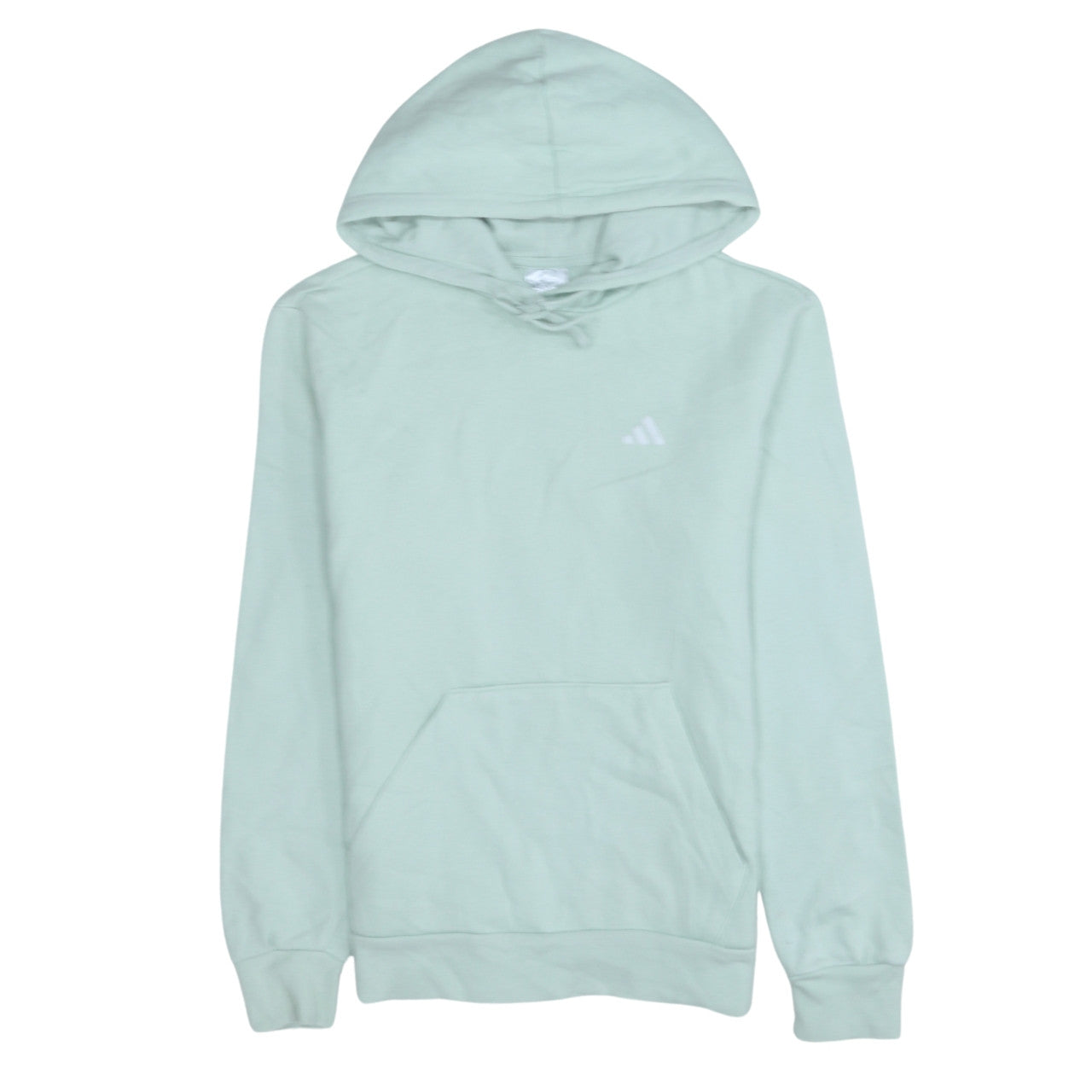Adidas Women Mint Green XS Pullover Hoodie with Logo Pocket