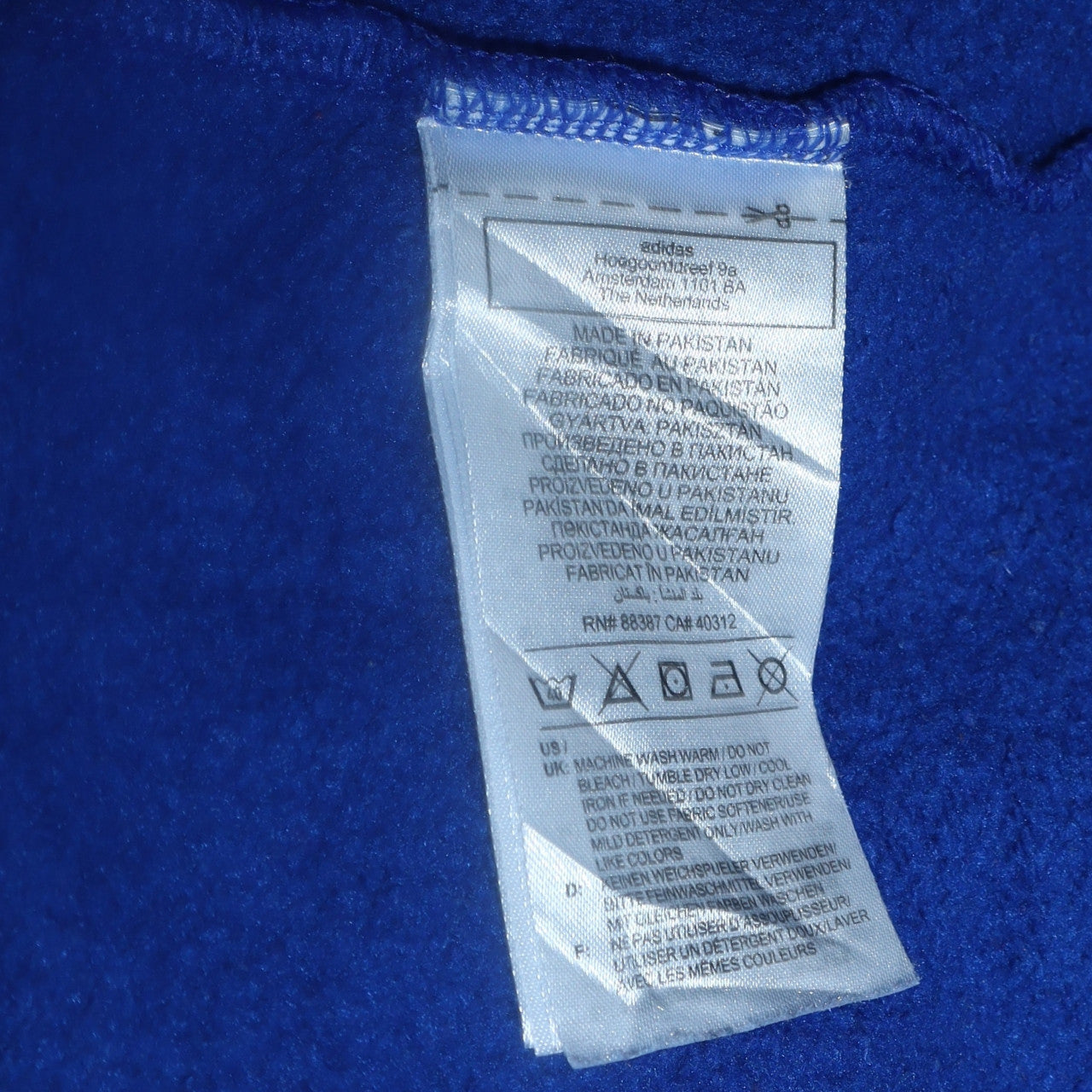 Adidas Men's Blue Pullover Hoodie Large Fleece Casual Sportswear