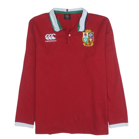 Canterbury Men’s Red 2XL Collared Henley Rugby Sweatshirt