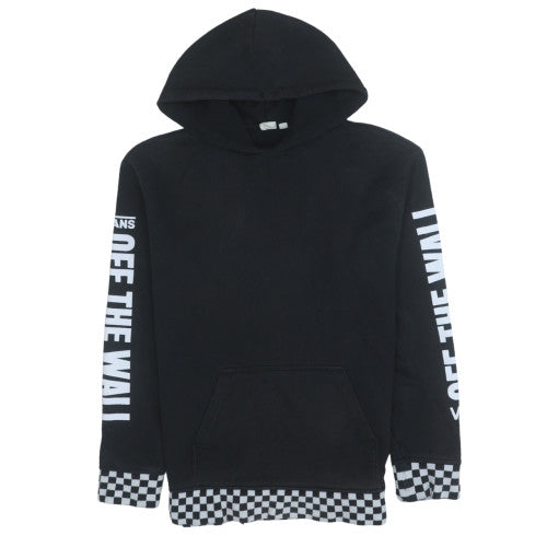Vans Mens Black Pullover Hoodie Small Checkerboard Off The Wall