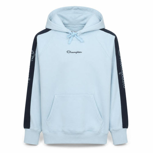 Front view of Champion Women's Light Blue Hoodie Small Pullover Hooded Sweatshirt