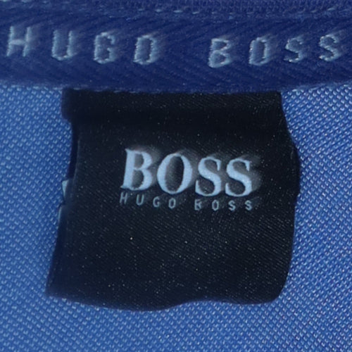 Hugo Boss Men's Blue Track Jacket L Cotton Blend Full Zip