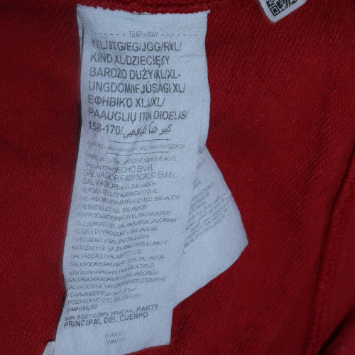 Under Armour Boys Red Full Zip Hoodie YXL 158-170 Loose Fit Project Rock