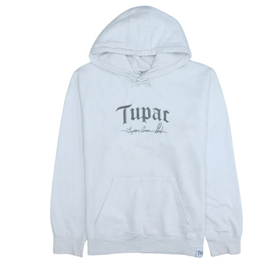 2PAC Men's White XL Pullover Hoodie with Graphic Print