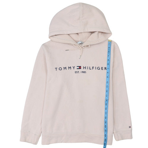 Tommy Hilfiger Womens Beige Pullover Hoodie Size L Cotton Blend