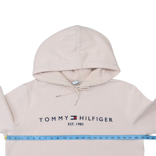 Tommy Hilfiger Womens Beige Pullover Hoodie Size L Cotton Blend