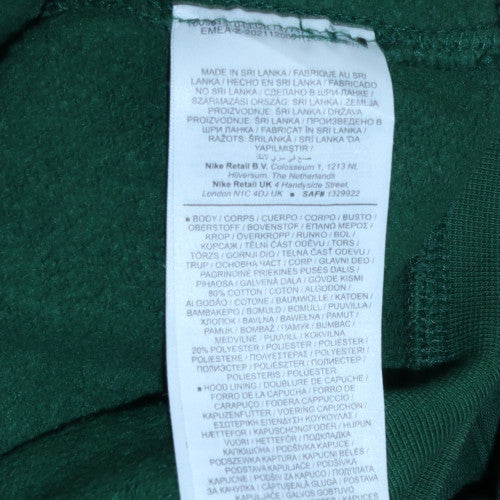 Nike Women's Green Pullover Hoodie XS Cotton Blend Casual Sweatshirt