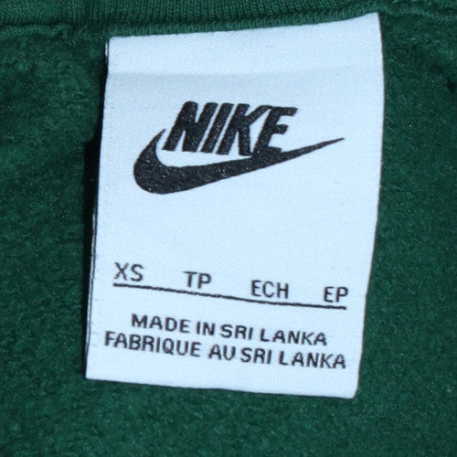 Nike Women's Green Pullover Hoodie XS Cotton Blend Casual Sweatshirt