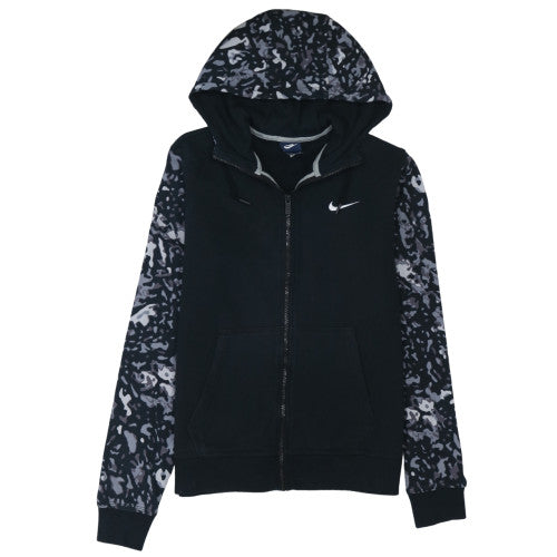 Nike Men's Black M Full Zip Hoodie with Graphic Sleeves