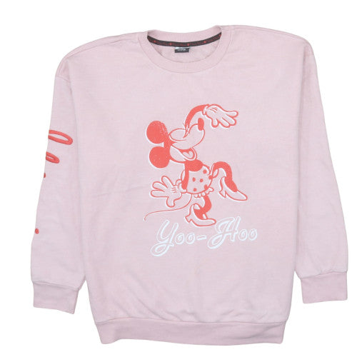 Disney at George Women Pink Minnie Mouse Pullover Sweatshirt L