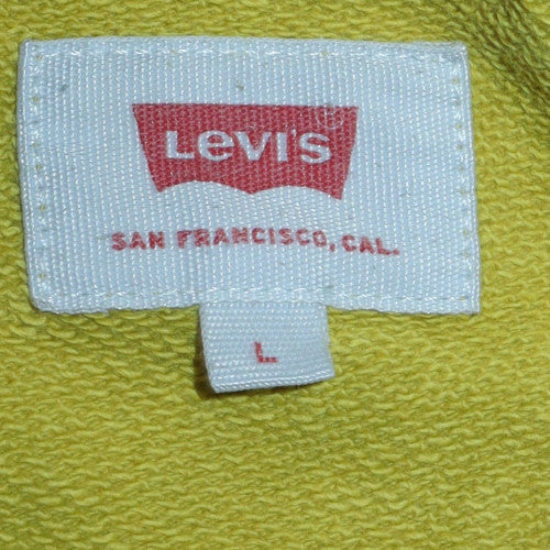 Levi's Mens Yellow Crew Neck Logo Pullover Sweatshirt L