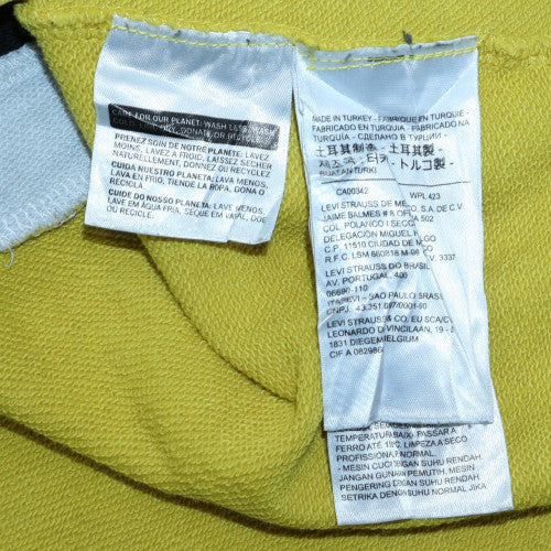 Levi's Mens Yellow Crew Neck Logo Pullover Sweatshirt L