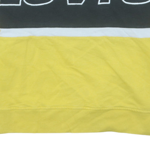 Levi's Mens Yellow Crew Neck Logo Pullover Sweatshirt L