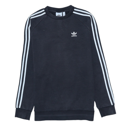 Adidas Men's Black Small Crew Neck Pullover Sweatshirt