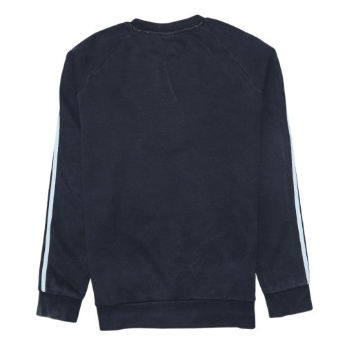 Adidas Men's Black Small Crew Neck Pullover Sweatshirt