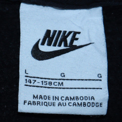 Nike Boys Black Pullover Hoodie L Fleece Hooded Sweatshirt