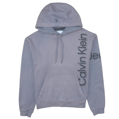 Calvin Klein Jeans Women's Grey Pullover Hoodie Size M Logo Print