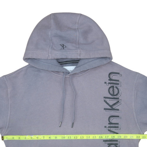 Calvin Klein Jeans Women's Grey Pullover Hoodie Size M Logo Print