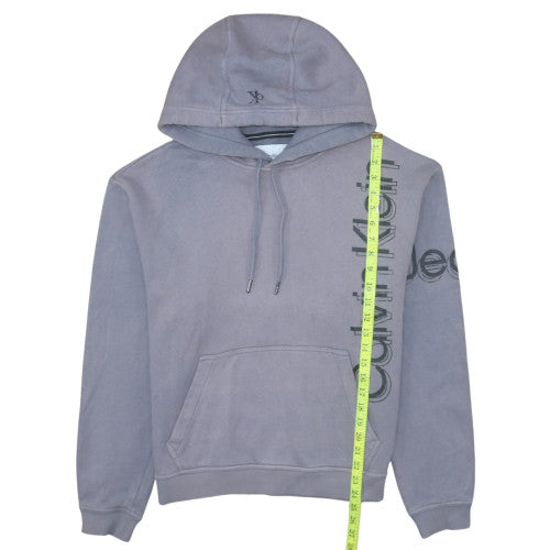 Calvin Klein Jeans Women's Grey Pullover Hoodie Size M Logo Print