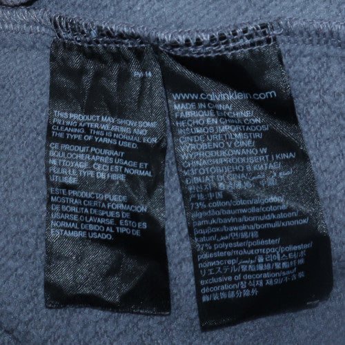 Calvin Klein Jeans Women's Grey Pullover Hoodie Size M Logo Print