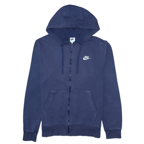 Nike Men's Blue Full Zip Hoodie Medium Fleece Lined Sweatshirt