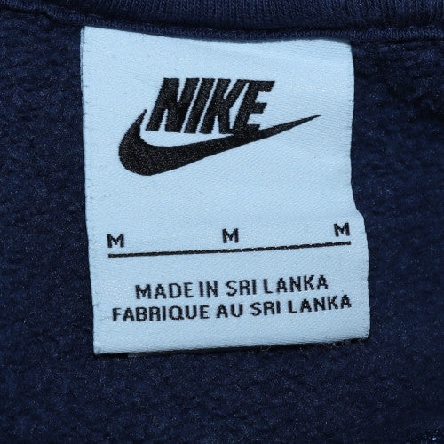 Nike Men's Blue Full Zip Hoodie Medium Fleece Lined Sweatshirt