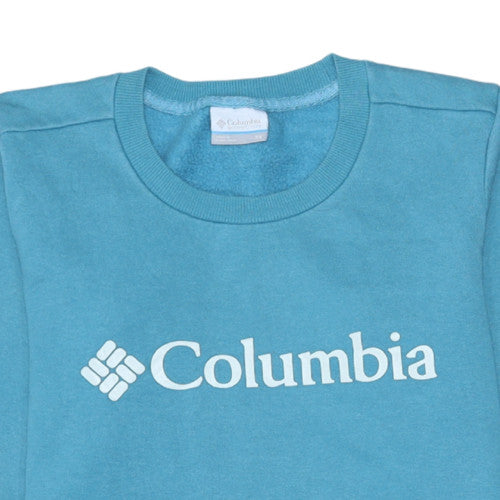 Columbia Womens Blue Crew Neck Pullover Sweatshirt XS