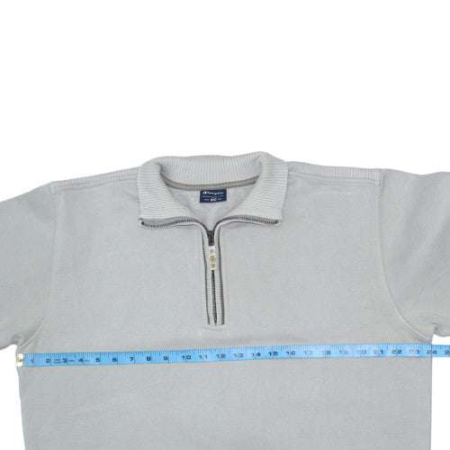 Champion Men's Grey 1/4 Zip Fleece Sweatshirt 2XL Regular Fit