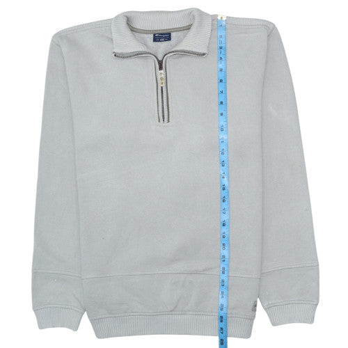 Champion Men's Grey 1/4 Zip Fleece Sweatshirt 2XL Regular Fit