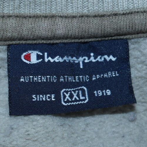 Champion Men's Grey 1/4 Zip Fleece Sweatshirt 2XL Regular Fit