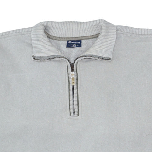 Champion Men's Grey 1/4 Zip Fleece Sweatshirt 2XL Regular Fit