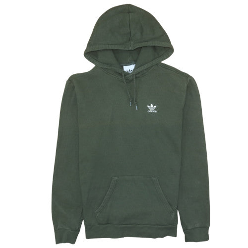 Adidas Mens Green XS Pullover Hoodie Cotton Fleece Casual Sweatshirt