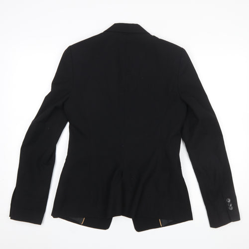 Zara Basic Women's Black Single-Breasted Slim Fit Blazer Size 10