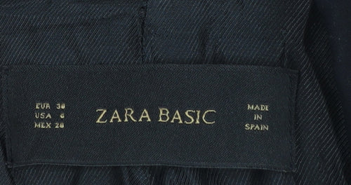 Zara Basic Women's Black Single-Breasted Slim Fit Blazer Size 10