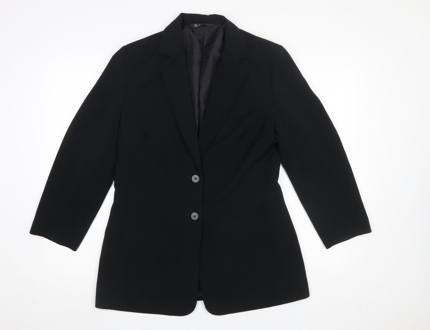 BHS Women Black Size 12 Classic Single-Breasted Suit Jacket