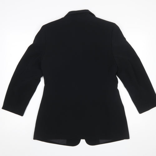 BHS Women Black Size 12 Classic Single-Breasted Suit Jacket