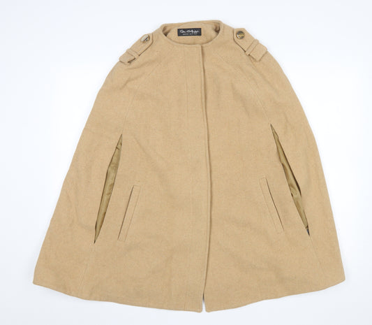 Miss Selfridge Women's Beige Wool Blend Cape Coat Size S