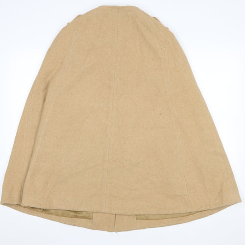 Miss Selfridge Women's Beige Wool Blend Cape Coat Size S