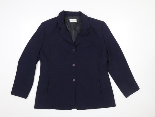 Chianti Women Blue Size 18 Single-Breasted Blazer Jacket