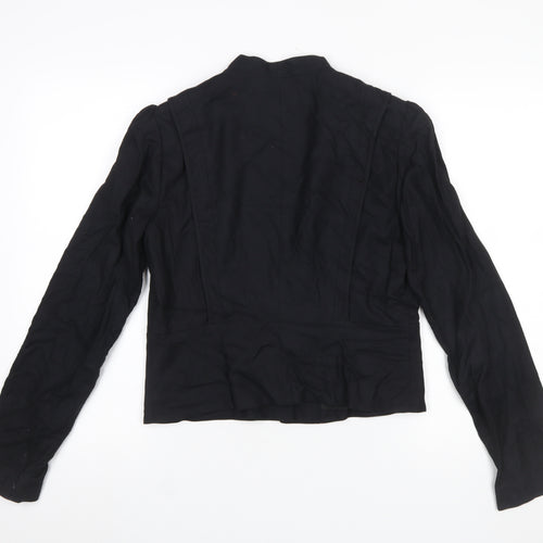 French Connection Women's Black Cropped Blazer Size 12 Tailored